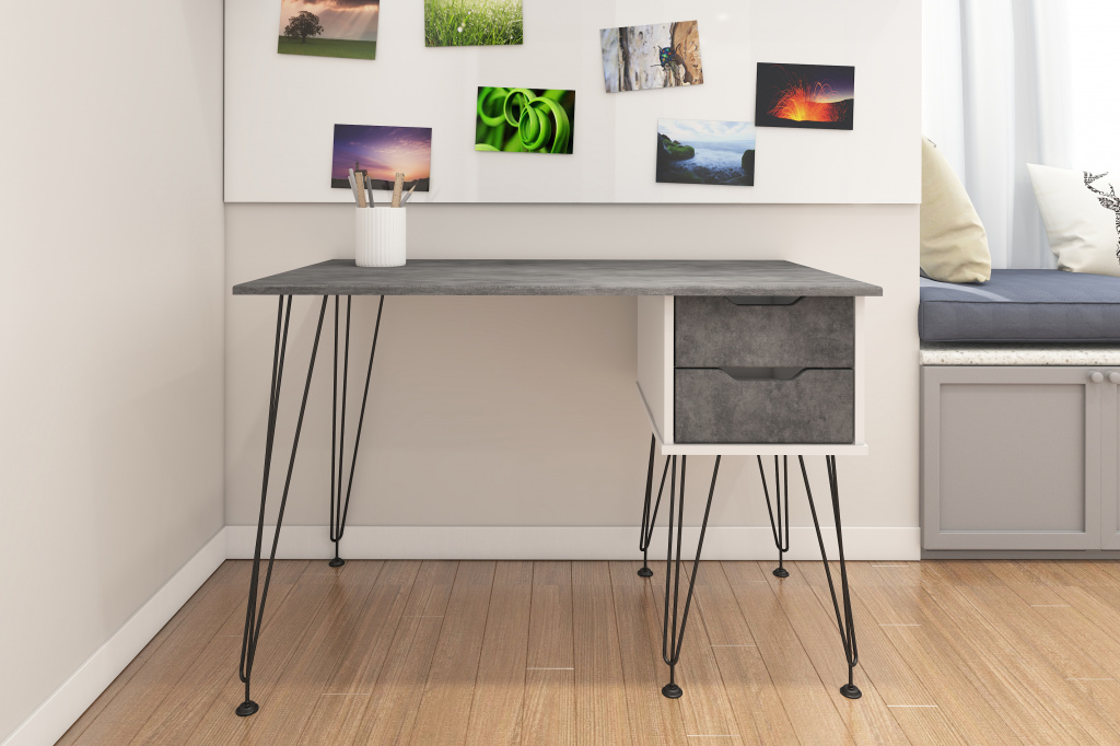 письменный стол МегаKraft 10 белый - бетон лофт графит.jpg