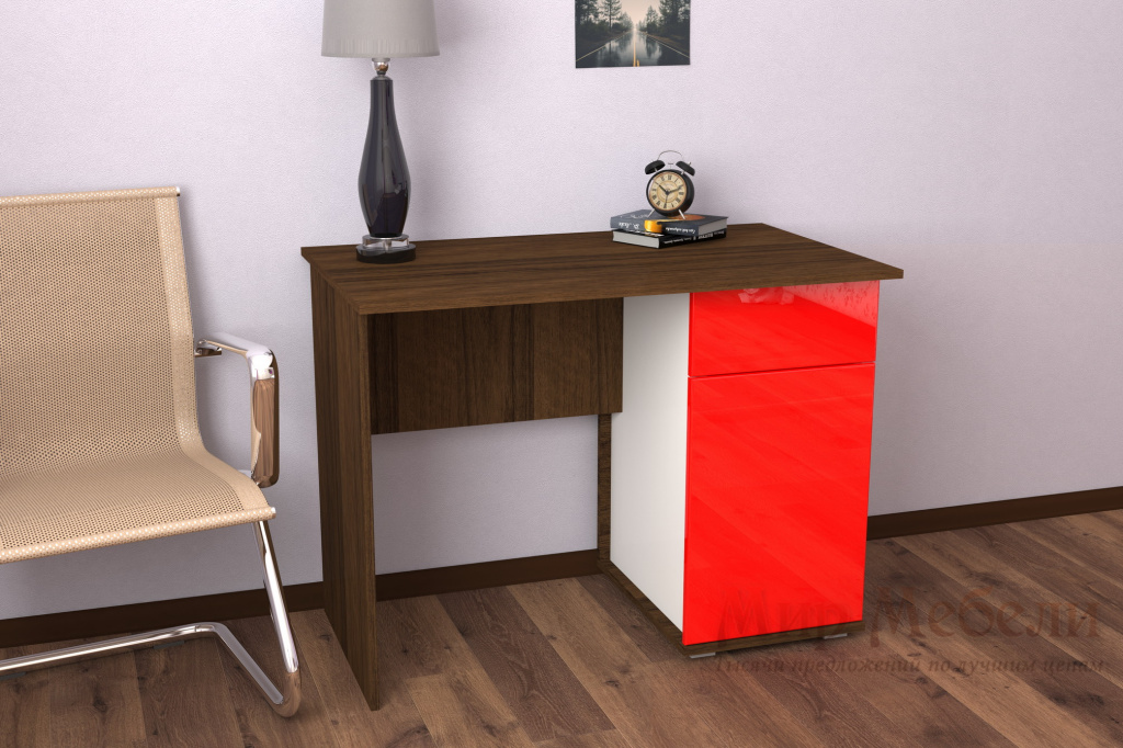 письменный стол Мебелеф 9 красный глянец.jpg