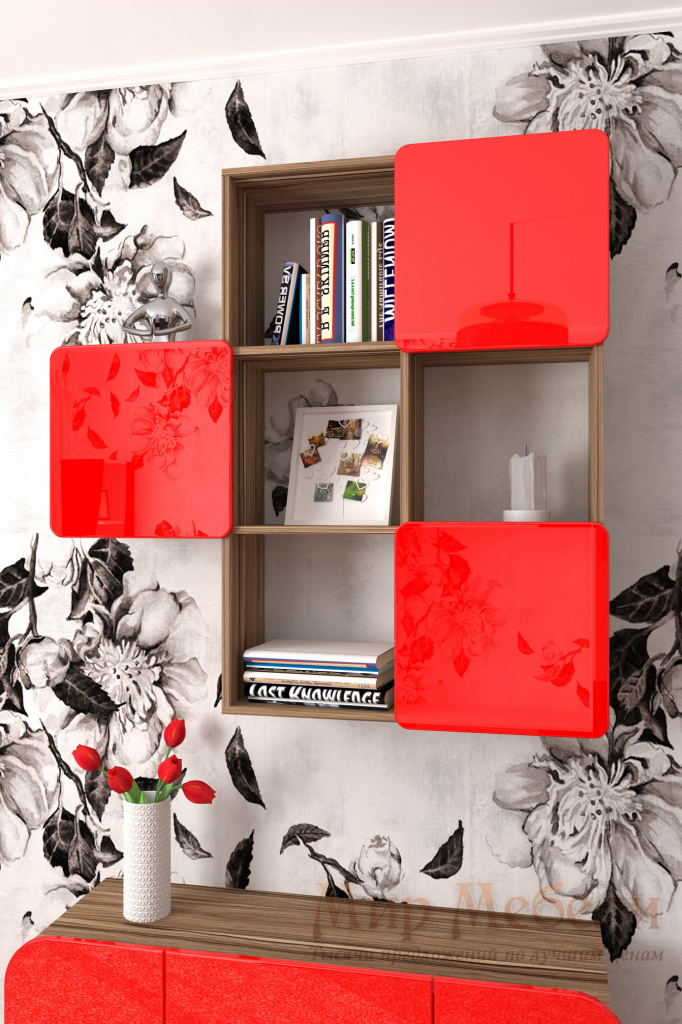 полка для книг Мебелеф 3 красная.jpg