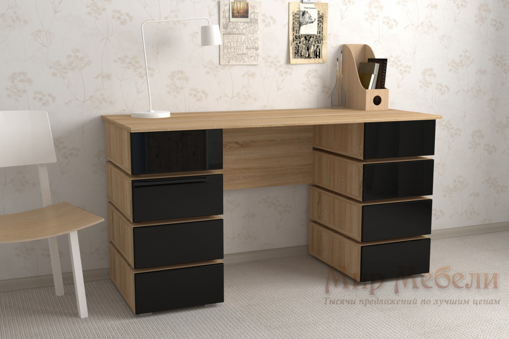 письменный стол Мебелеф 17 черный глянец.jpg