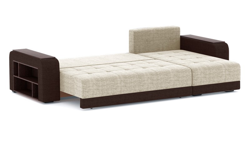 2 Рогожка Дрим Беж, кож.зам темно-коричневый.jpg