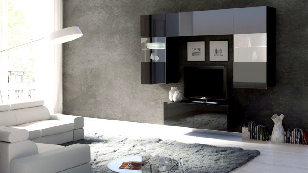 Модульная гостиная Порту 10 МДФ в интерьере с подсветкой (приобретается за дополнительную плату) (3).jpg