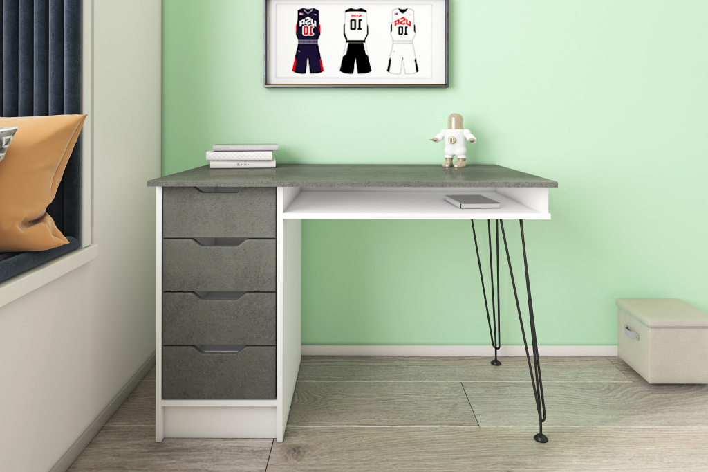 письменный стол МегаKraft 17 белый - камень серый.jpg