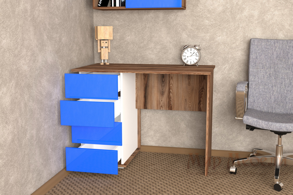 письменный стол Мебелеф-12 синий глянец открытый.jpg