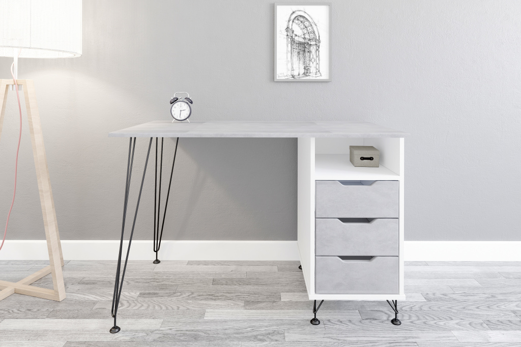 письменный стол МегаKraft 6 белый - бетон лофт грей.jpg