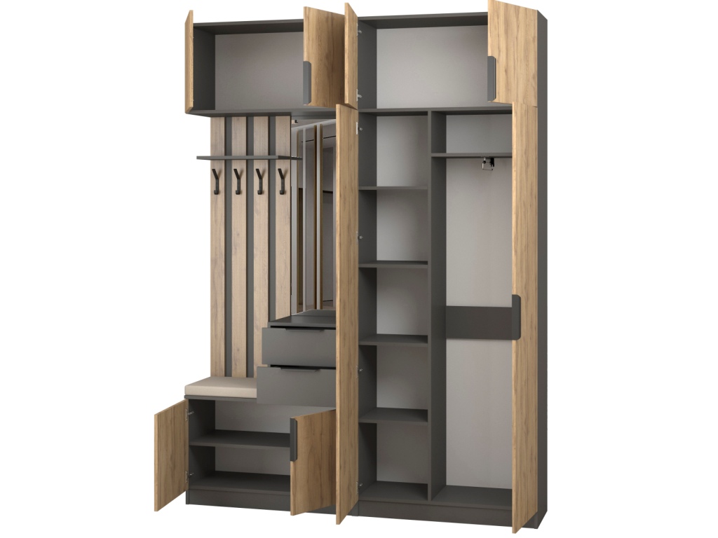 Прихожая Трим 4_откр (темно-серый - дуб вотан).jpg