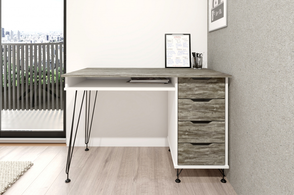 письменный стол МегаKraft 21 белый - дуб винтаж графит.jpg