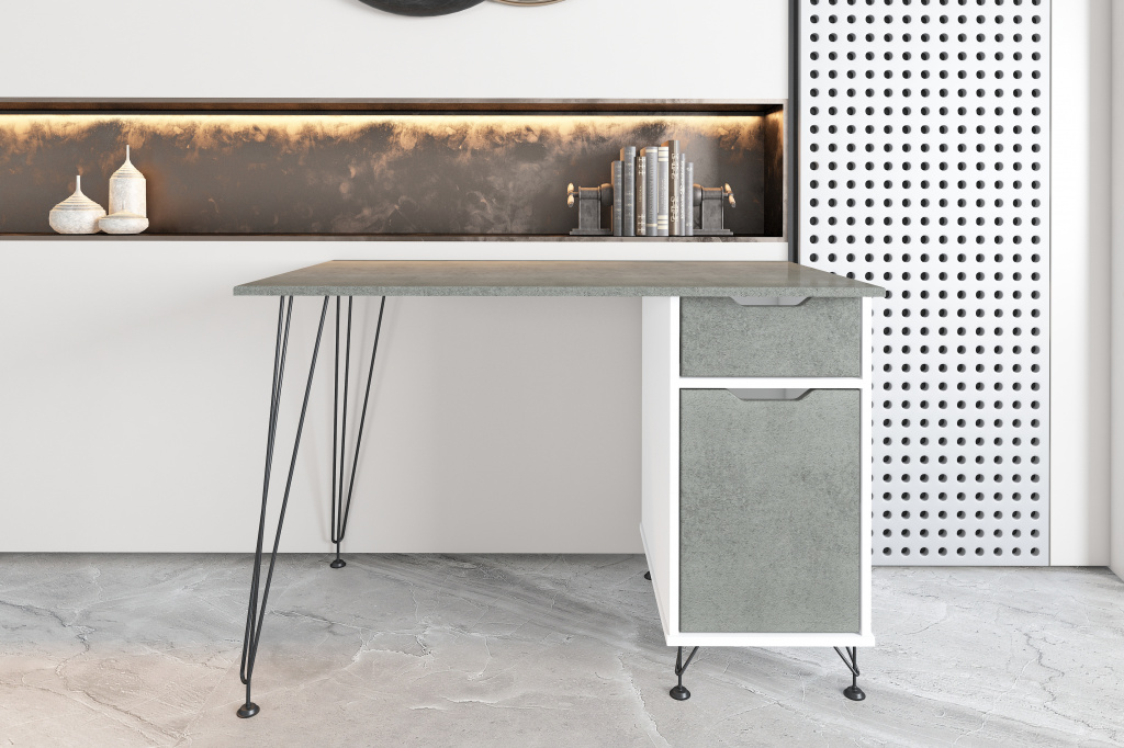 письменный стол МегаKraft 8 белый - камень серый.jpg