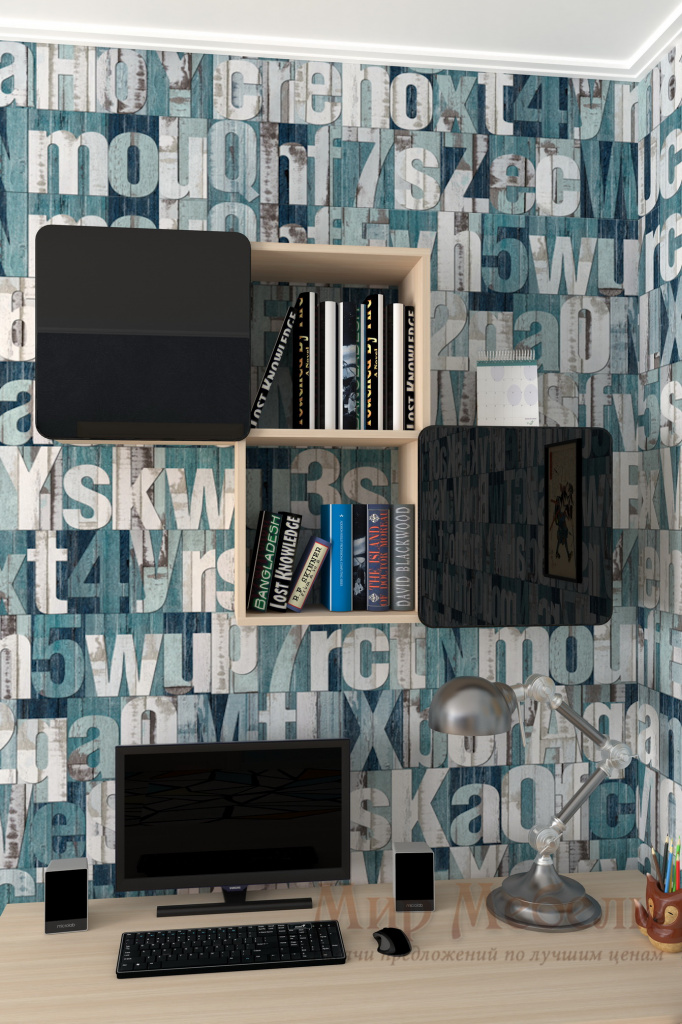 полка для книг Мебелеф 2 черная.jpg