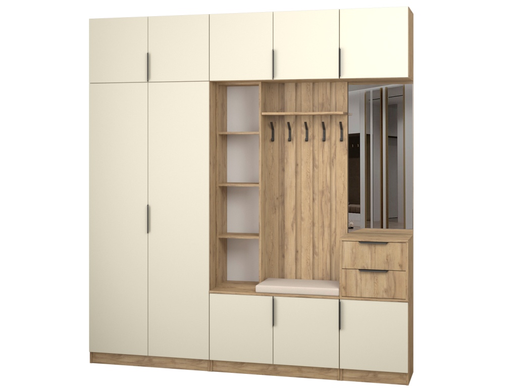 Прихожая Трим 9 МДФ (дуб вотан - SF-023 Палома).jpg