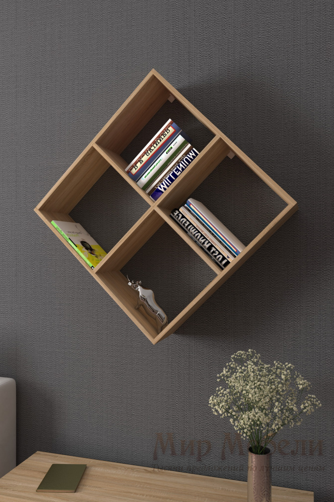 полка для книг Мебелеф-7 дуб сонома.jpg
