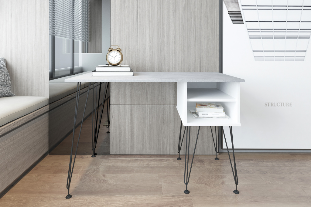 письменный стол МегаKraft 12 белый - бетон лофт грей.jpg