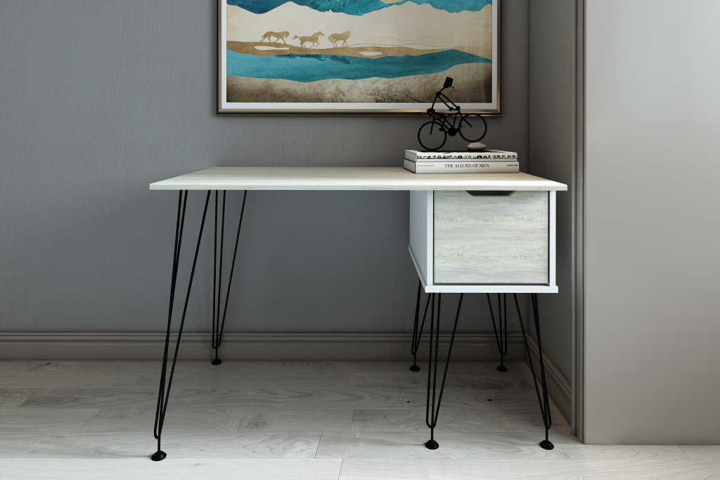 письменный стол МегаKraft 13 белый - сосна скания натуральная.jpg