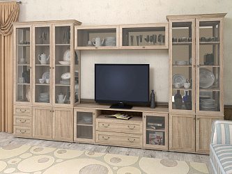 Модульная стенка для гостиной "Витраж-19"