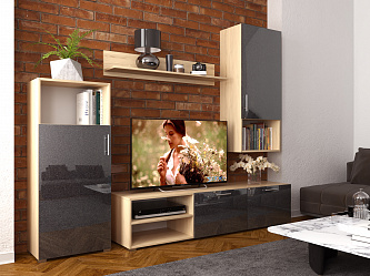Модульная стенка для гостиной "Некст эко-7"