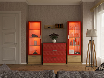 Стенка для гостиной "Глянец 3Д-40"