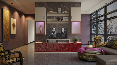 Стенка для гостиной "Глянец 3Д-25"