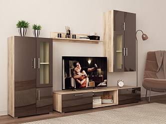 Модульная стенка для гостиной "Некст эко-5"