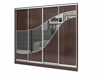 Шкаф-купе 4-х дверный "Аурум-14"