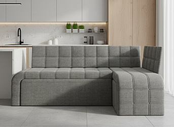 Кухонный угловой диван "Бристоль" рогожка дрим грей