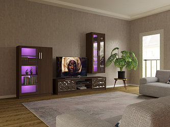 Стенка для гостиной "Глянец 3Д-37"