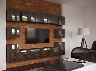 Модульная стенка для гостиной "Некст эко-14"