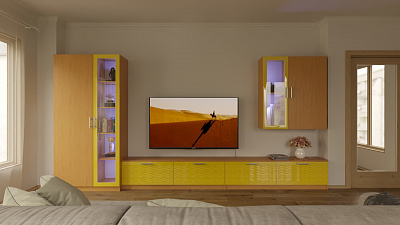 Стенка для гостиной "Глянец 3Д-28"