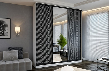 Шкаф купе 3-х дверный "Сканди-7" фотопечать