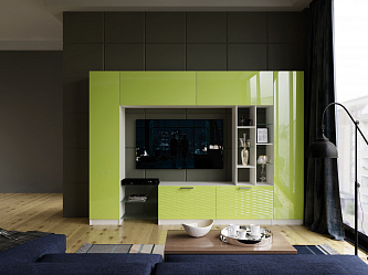 Модульная стенка для гостиной "Горка 3Д-1"