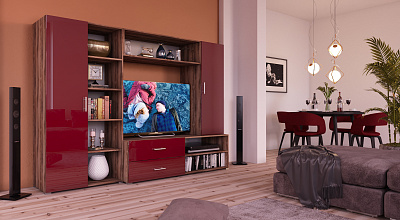 Модульная стенка для гостиной "Локер-24"