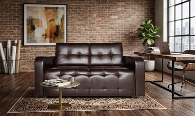 Диван "Оксфорд нераскладной коричневый"