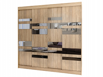 Шкаф купе 4-х дверный "Миллениум-2" с зеркалами