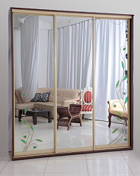 Шкаф-купе 3-х дверный "Титан-3" с зеркалами