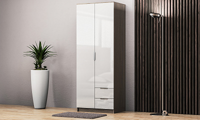 Шкаф распашной 2-х дверный "Глянец 3Д-3"