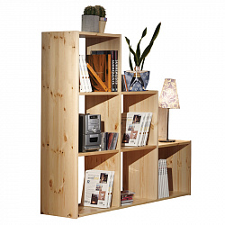 Стеллаж "Лилия №6" из натурального дерева