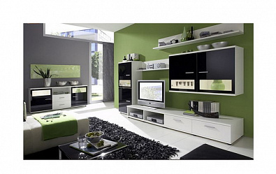 Модульная стенка для гостиной  "Глянец-17"