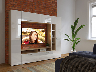 Модульная стенка для гостиной "Некст эко-19"