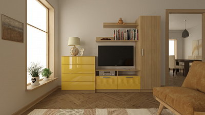 Стенка для гостиной "Глянец 3Д-10"