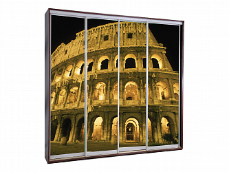 Шкаф-купе 4-х дверный "Титан Ф" с фотопечатью