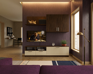 Стенка для гостиной "Глянец 3Д-12"