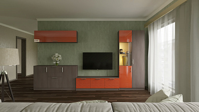 Стенка для гостиной "Глянец 3Д-31"