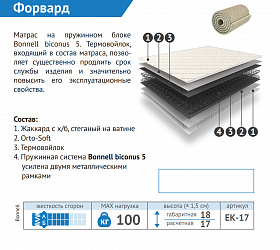 Матрас "Форвард S" в скрутке