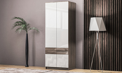 Шкаф распашной 2-х дверный "Глянец 3Д-6"