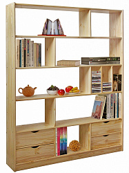 Стеллаж "Лилия №7" из натурального дерева