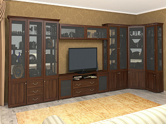 Модульная стенка для гостиной "Витраж-21"