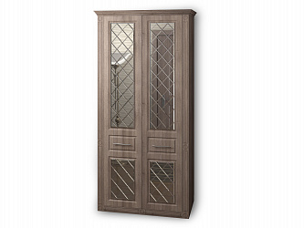 Шкаф 2-х дверный "Венеция-1" фасады зеркало гравировка