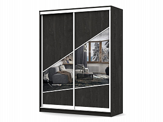 Шкаф купе 2-х дверный "Геометрия-7" с зеркалами