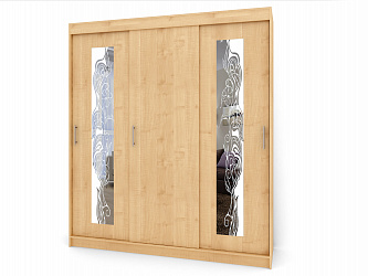 Шкаф купе 3-х дверный "Миллениум-12" с зеркалами