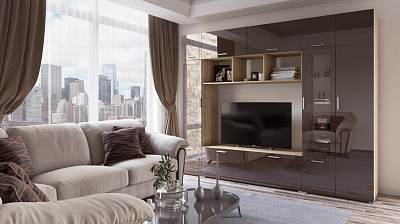 Модульная стенка для гостиной "Локер-5"