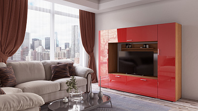 Модульная стенка для гостиной "Локер-3"